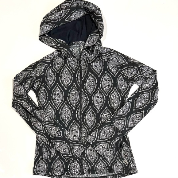 Carve Designs Hoodie Zip Jacket, Women’s XS, Black/White Pattern - Picture 2 of 11